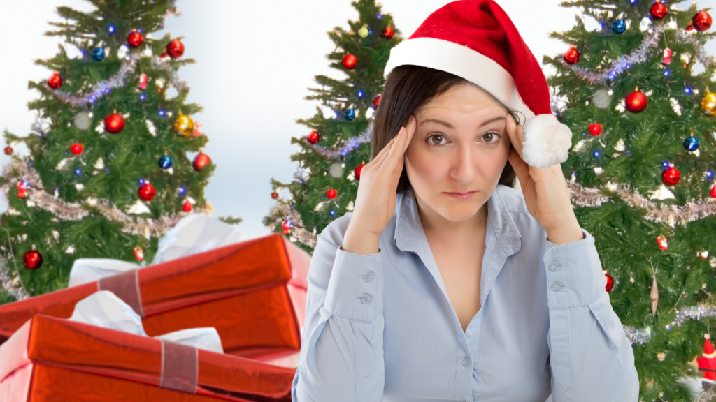 Stressed woman- 8 things you can do to manage holiday stress